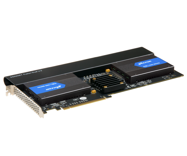 Sonnet M.2 4x4 Silent PCIe Card (Four M.2 NVMe SSD Slots • Add your own  SSDs up to 32TB)