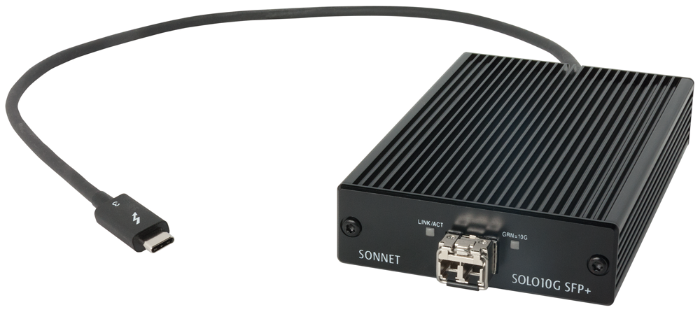 Solo10G SFP+ 10GbE Thunderbolt Adapter with Module – Sonnet Online